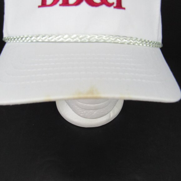 BB&T Embroidered Red Logo Men's White Wide Brim Adj Strap Back Truckers Cap - Picture 2 of 11